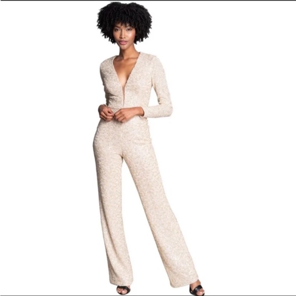 Dress The Poplulation Sequin Beaded Peyton Jumpsuit - Picture 3 of 11